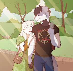 Walking through the park by Selene