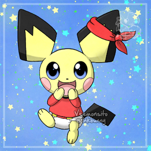 [Commission] Bolty the Pichu by Veemonsito