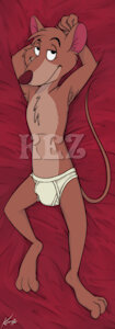 Basil of Baker Street - Dakimakura - The Great Mouse Detective by kezmmar