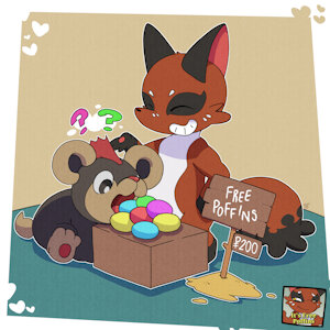 free poffins for you, litleo by argonvile