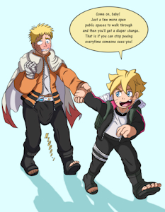 Toddler Led by the Hand (Commission/STORY) by EmperorCharmy