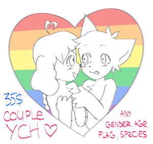 cute couple YCH open by coolsalad
