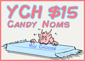 Candy Noms YCH by FeAtherNet