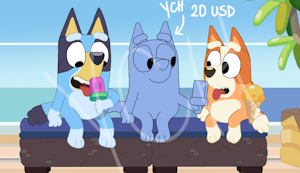 Bluey YCH! - Summertime! - OPEN! Bluey and Bingo version by DirtyRanger
