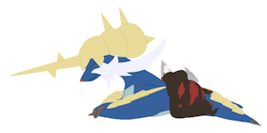 Samurott and Excadrill by Pinnipip