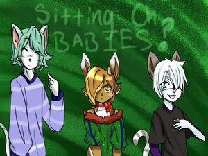 Sitting On Babies? - Comic 1-5 by BunnyBoyLen