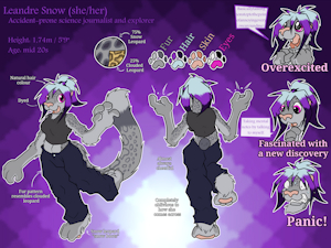 Leandre Snow Reference Sheet (2023) SFW version by SnowLeandre