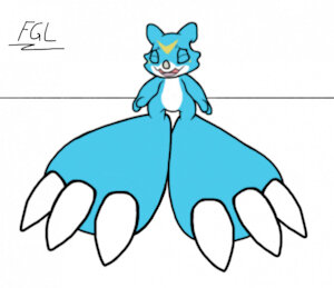 Veemon's Happy Big Foot (Reupload from FA) by Feetgrowthlover2