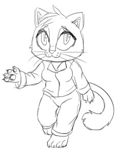 kitty walking by Catpixels