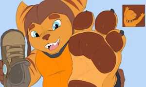 Lapping Lombax Lusciousness [by Dylbun] by Pyronlilmander