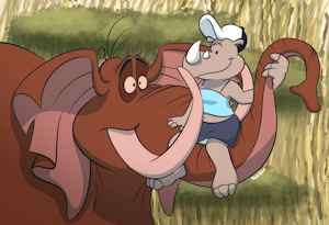 Two Jungle Pachyderms by RhinoGirl