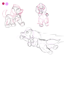 Mighty  pups sketches by Darnell