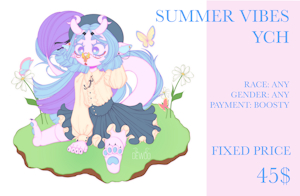 🦋 SUMMER VIBES YCH ($45) 🦋 (closed) by Dewoo