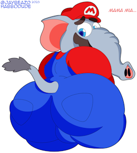 Elephant Mario - Sexy Huge Ass by Habbodude