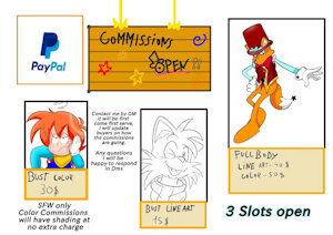 Reminder: Commissions open by Lenago