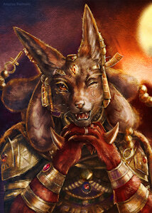 Anubis jackal lucario commission by AnastasRadonski