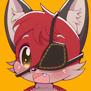 Fluffy as a lil cutie (art by Sanae) by FluffySeaVixen
