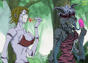 Hunter X Hunter - Mosquito & Bat: Boob Envy 02 by SwiftNimblefoot