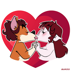 Gorgy and Amelia 🐽 kiss 💋 by PupGorgy