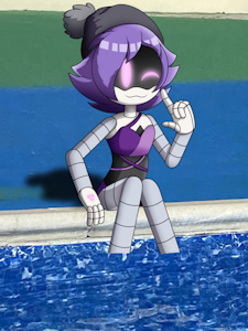 uzi en la pisina by dizzythecat20