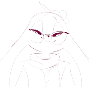 What my bun looks like with glasses X3 by CubBun
