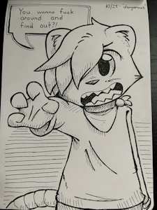 "Dangerous" - Day 25 Inktober 2023 by Ketsa