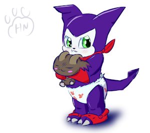 evil (drawtober day 26) by HangyakuNeko