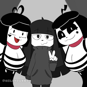 Picture with my Senpai's by MilkyBunny