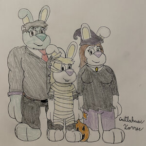 Chinsworth Family Halloween (Late Halloween Art) by SmokeyBunBun