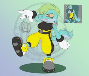 Fan_character001 croco-sonic Minty by walas21