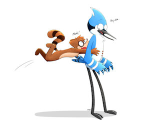 Rigby n' Mordecai by KJH22