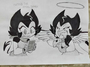 Betsy the Angel Demon 1 [fanchild Bendy x Alice Angel] by SraFieldmouse