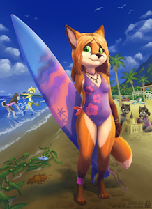 Surfer Fox by Lichfang