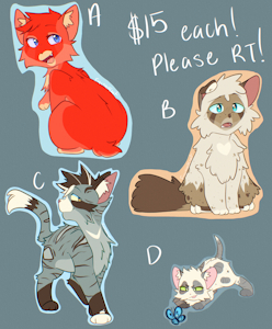 $15 Adoptables! by FreckledCoat