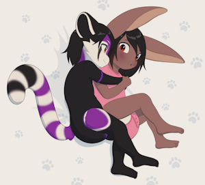 Snuggle buddies (Art by Anonymous) by TsunderePanda