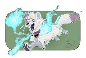 Running Ghosty - Wicked Whiskers Comm by RazorFiredog