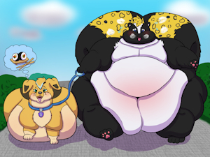 Out for Walkies by PupZephyr