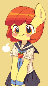 japanese student AppleBloom by aruurara