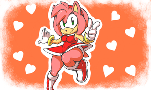 Amy Rose Colors 3DS Drawing by Argento