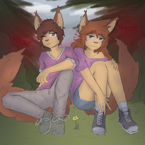 Bro and Sis together by Stafi
