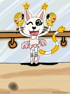 (Gift) Jenny Greenwater the Ballerina Reangatomon by 51n15t3r4rr0wR41d210