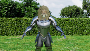 Lion knight in armor by Nihleon