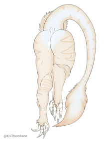 Sergal and Wolf Booty by KriiThornbane by MechaAshura20