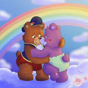 Tender Kiss by YoungAtHeartBear