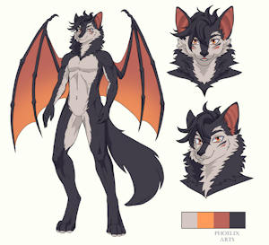 Batwolf refsheet Commission^^ by Phoelix