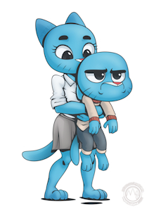 Nicole and Gumball by mysticalpha