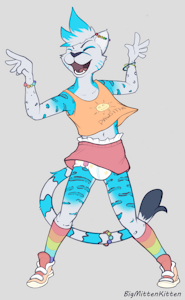 [Commission] Dancin Kitty by BigMittenKitten