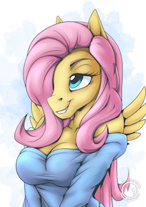 Fluttershy Portrait 2 by mysticalpha