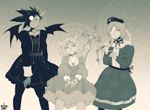 Gothic lolita AU by Bzehburger