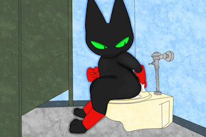 Mao mao wiping his butt~ by GhostlyFantasy